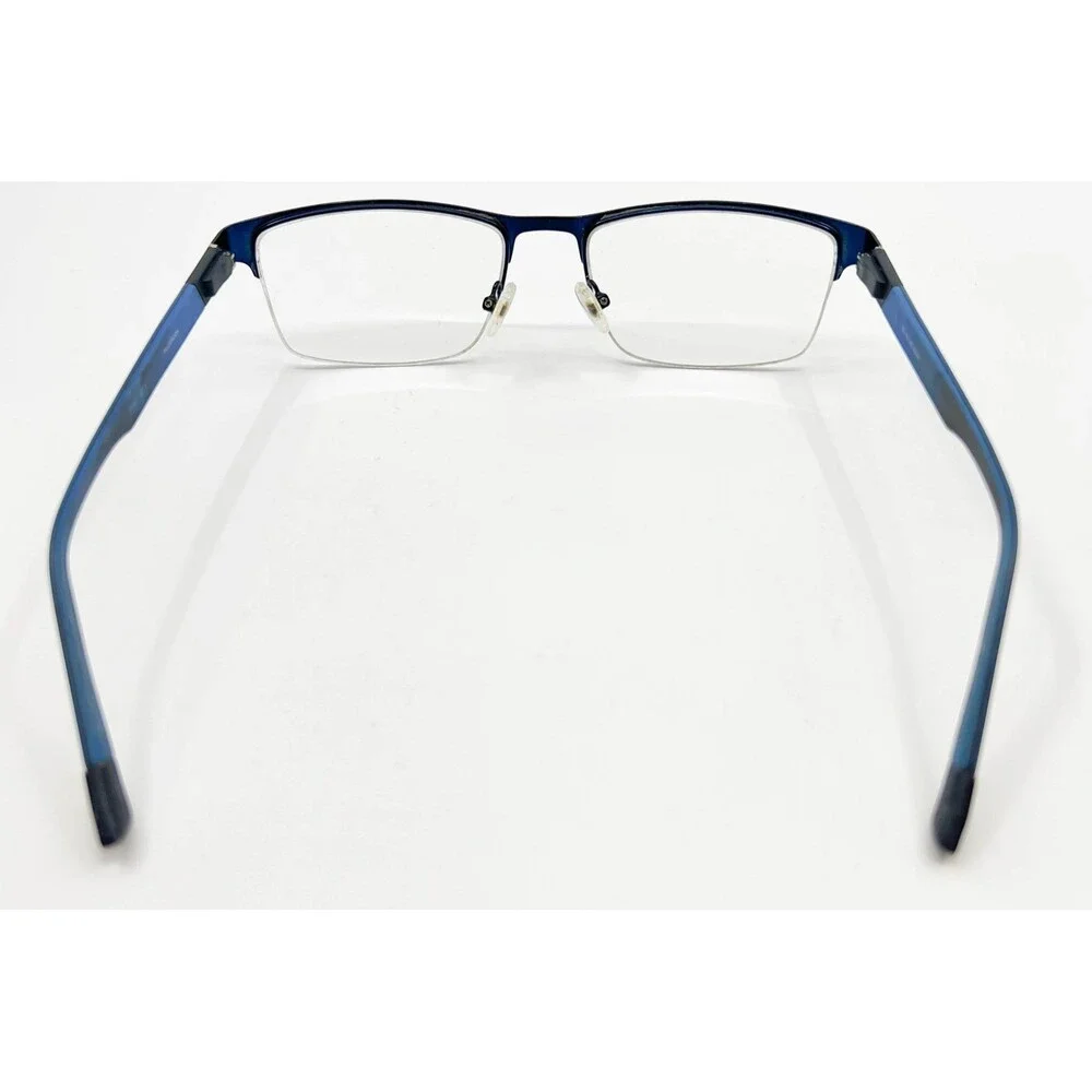 Fallbrook Eyeglasses Frames Mens Navy Blue Semi Rimless Rectangular 55-18-140